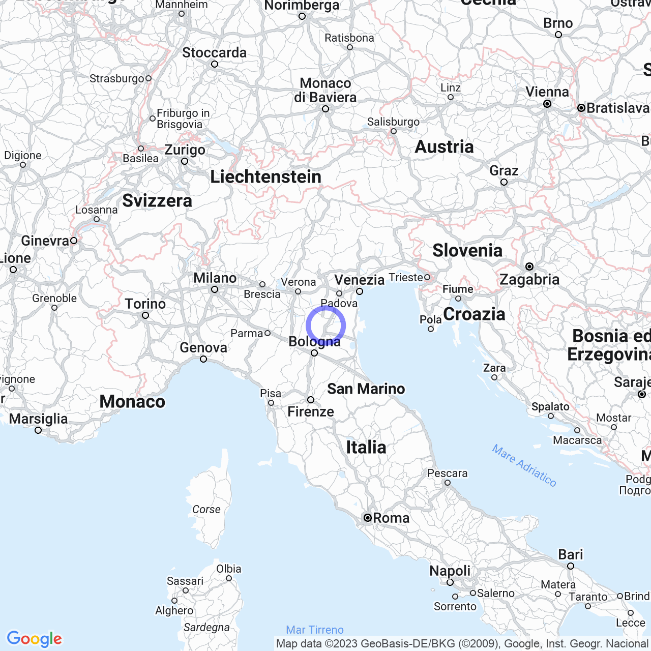 Mappa di Borgo Chiavica in Occhiobello