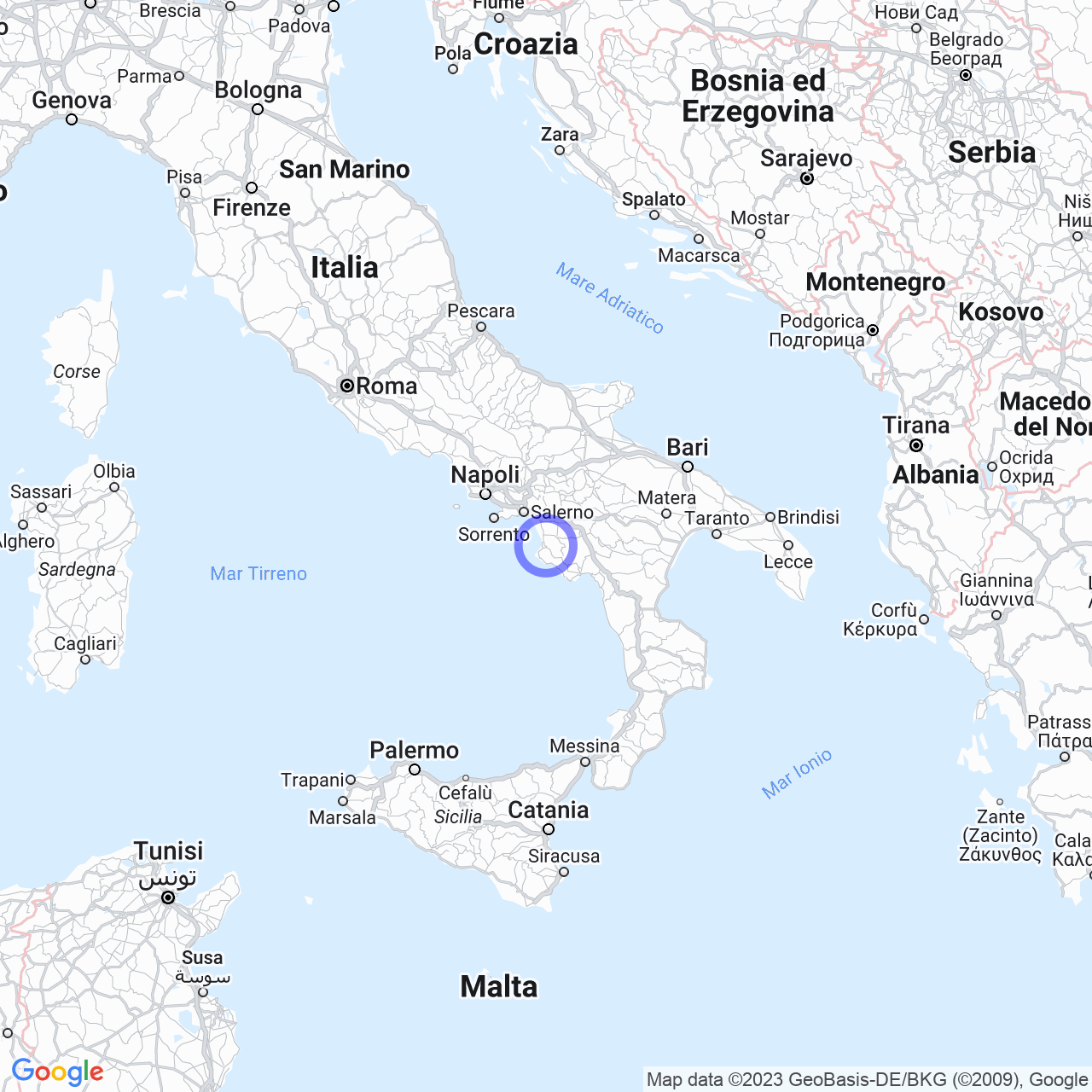 Mappa di Santa Caterina in Ogliastro Cilento