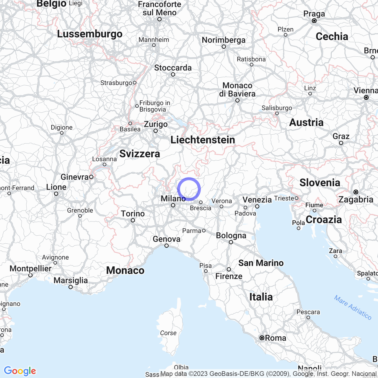 Mappa di Zorzone in Oltre il Colle