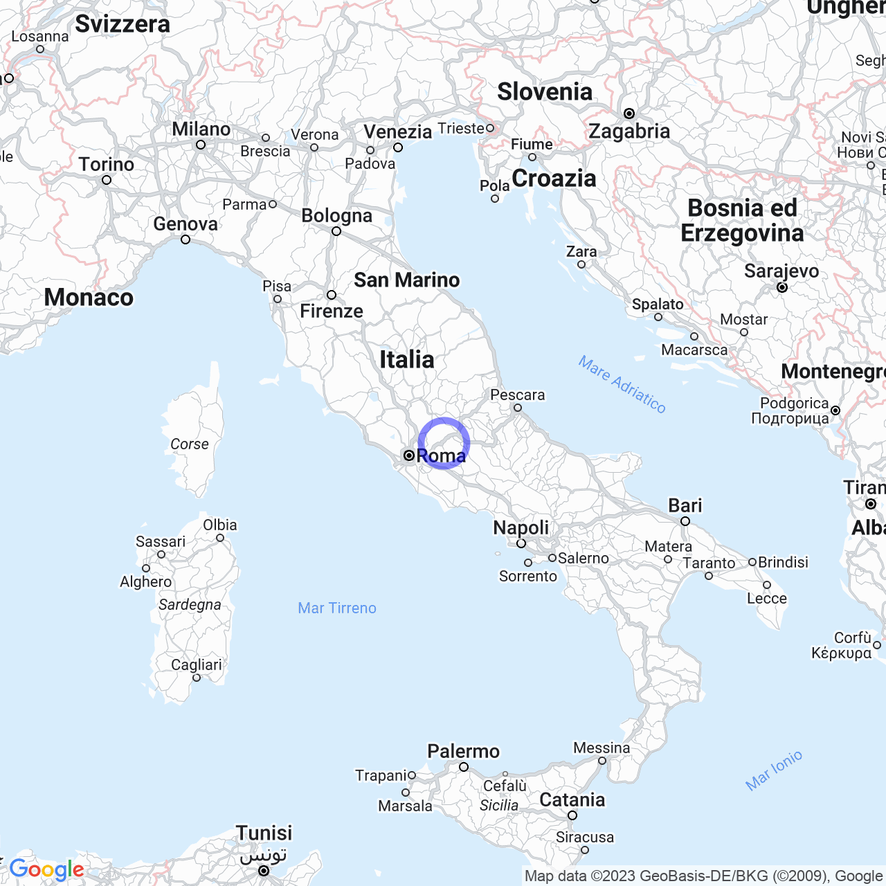 Mappa di Le Campora in Oricola