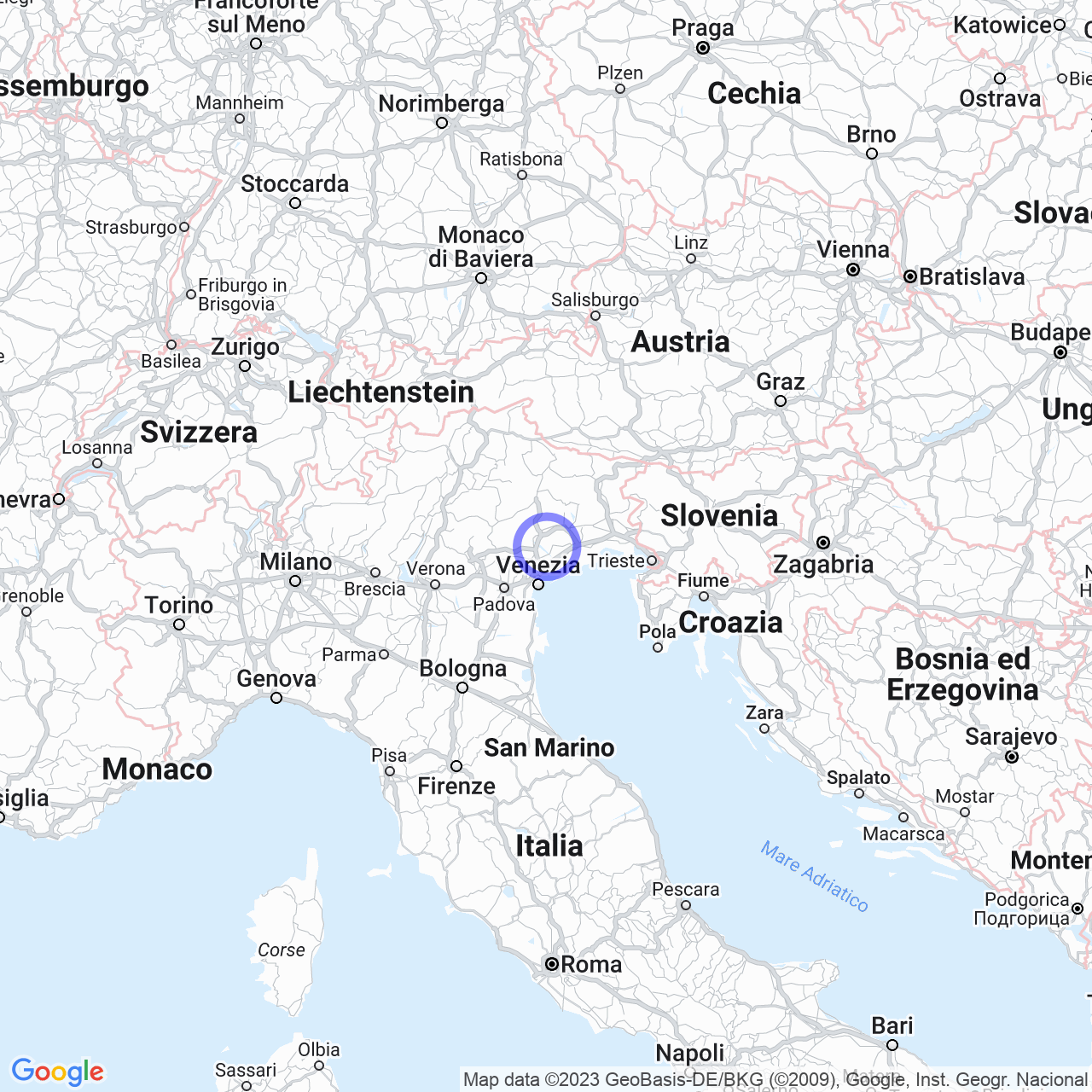 Mappa di Bidoggia in Ormelle