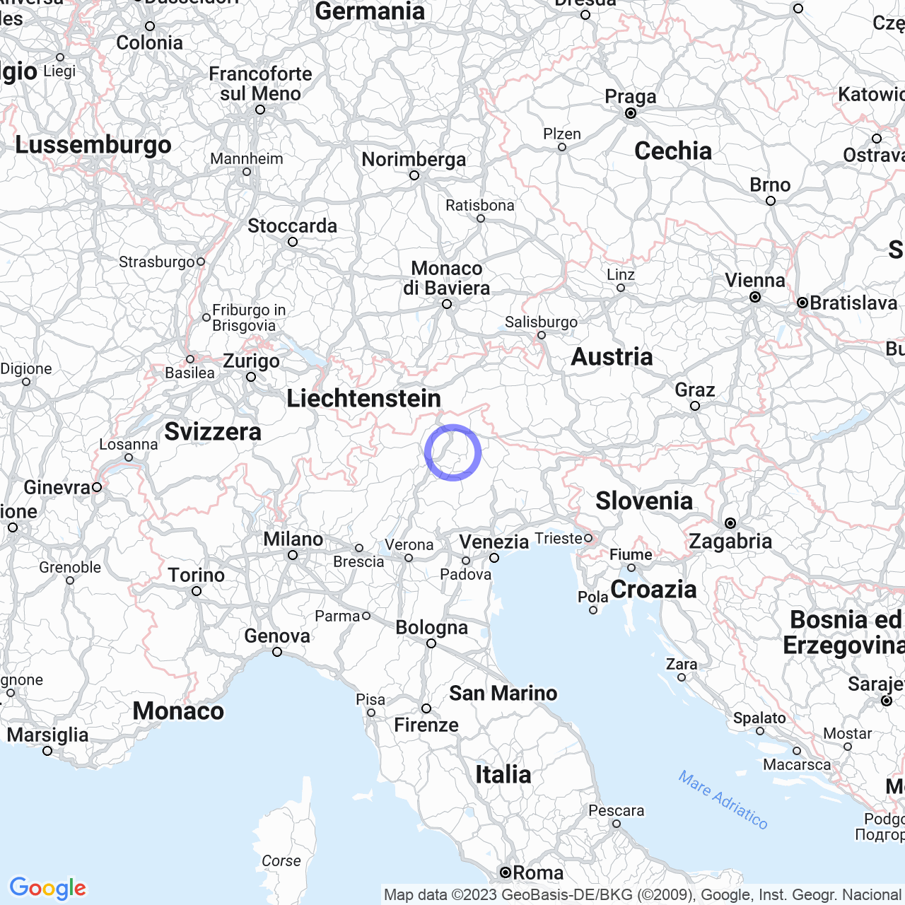Bolzano: the trilingual province in Northern Italy. map