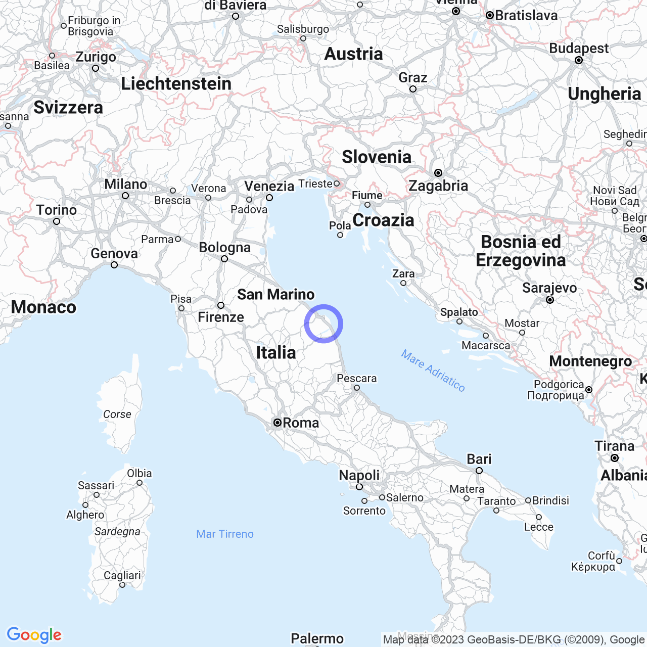 Mappa di Croce del Monte in Osimo