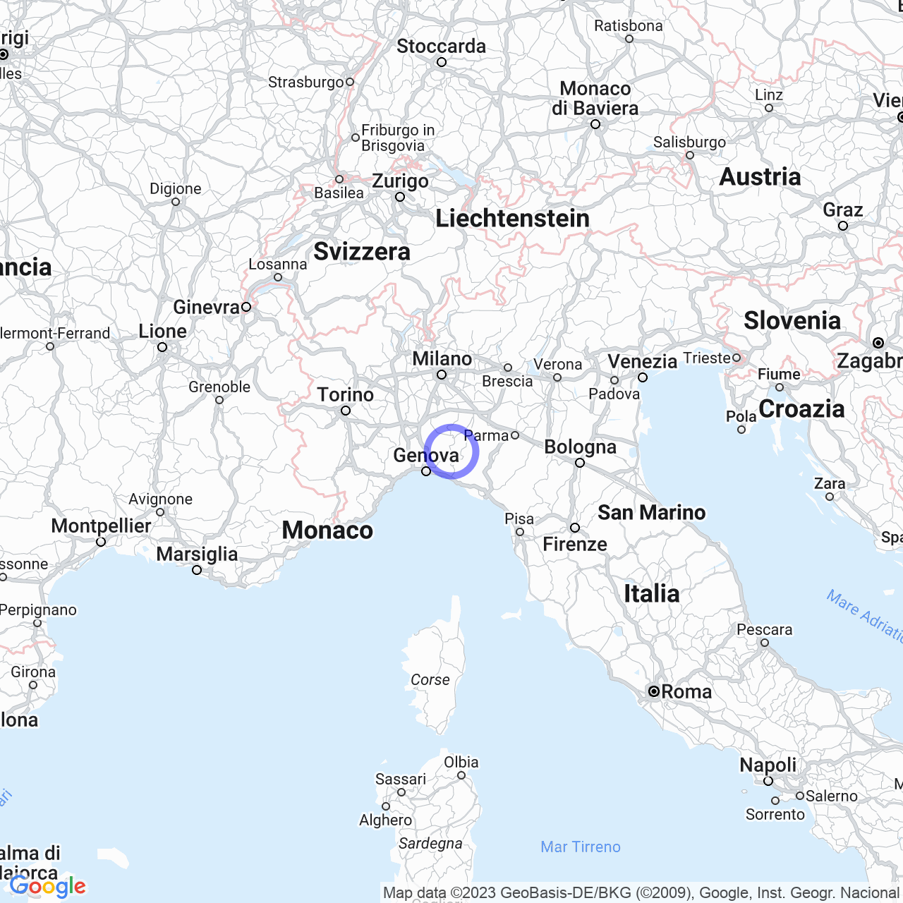 Mappa di Orezzoli in Ottone