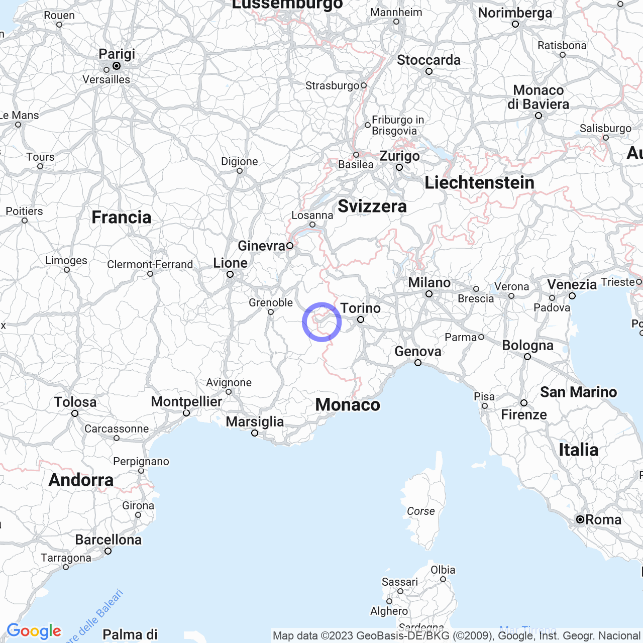 Mappa di Monfol in Oulx