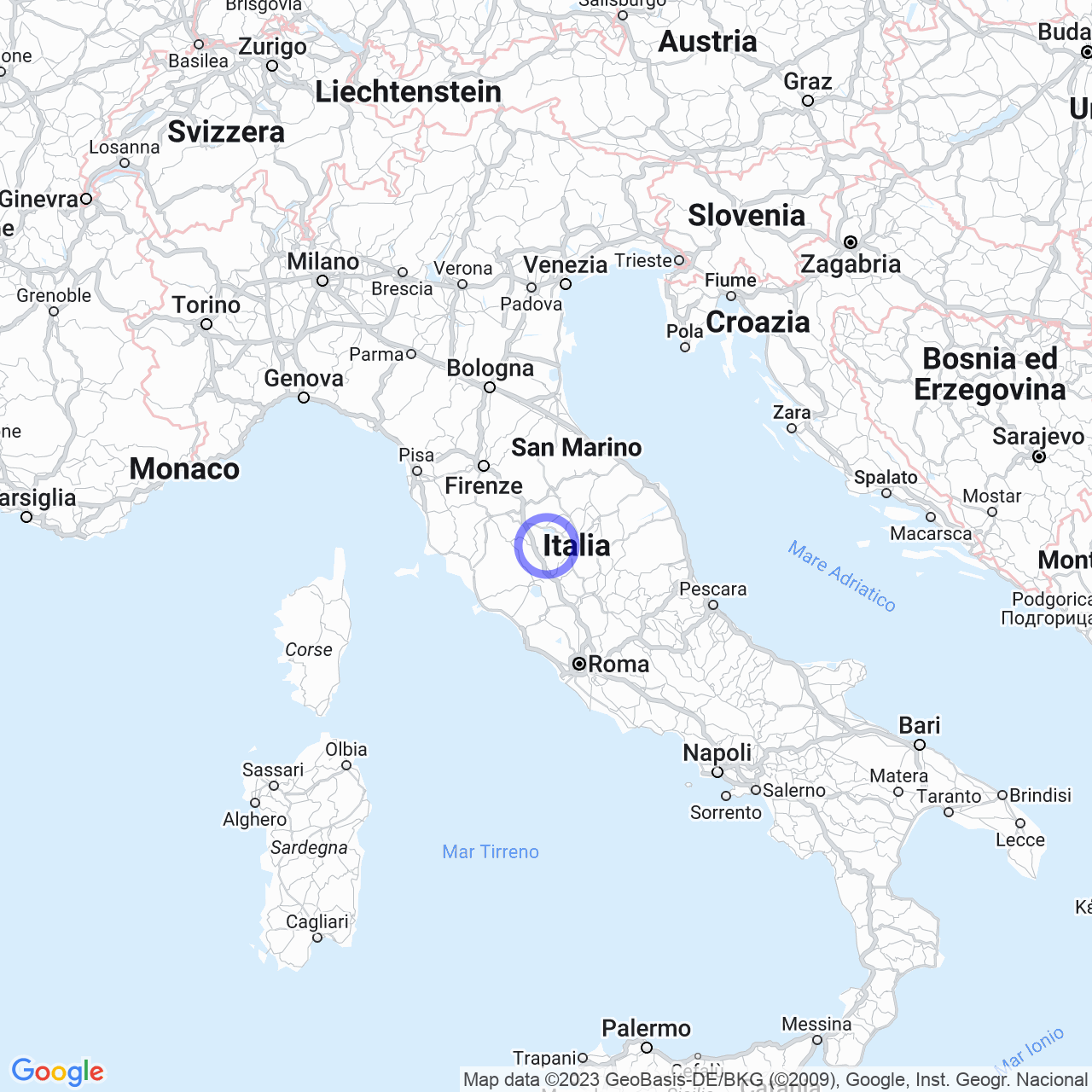 Mappa di Caselle in Paciano