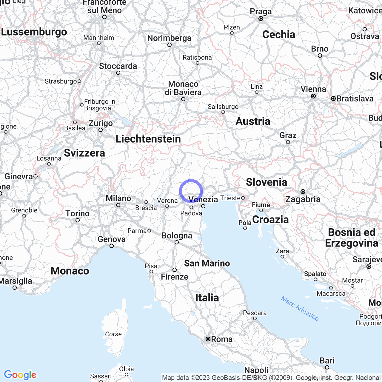 Mappa di Fusere-tuna in Paderno del Grappa