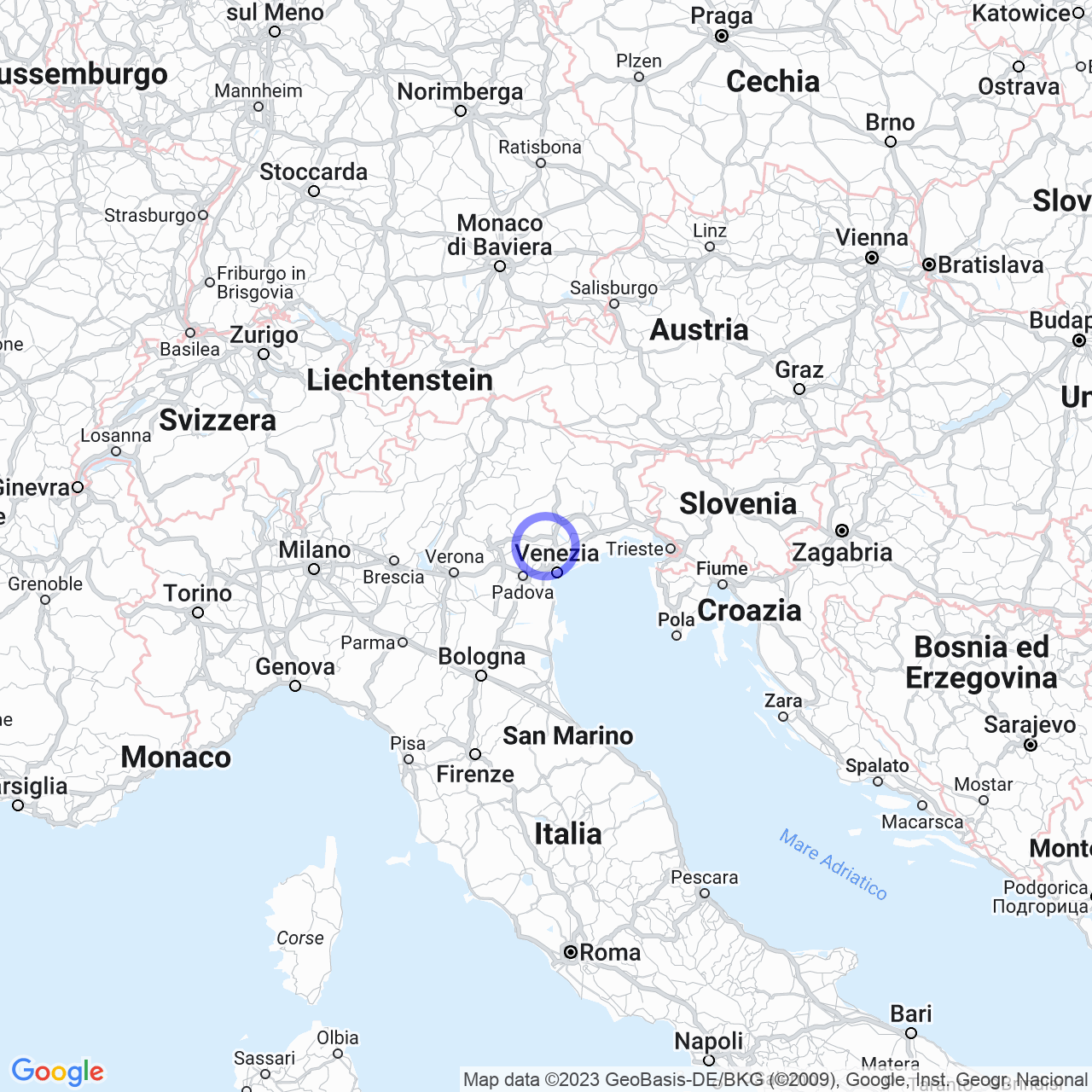 Mappa di Case Mussato in Paese