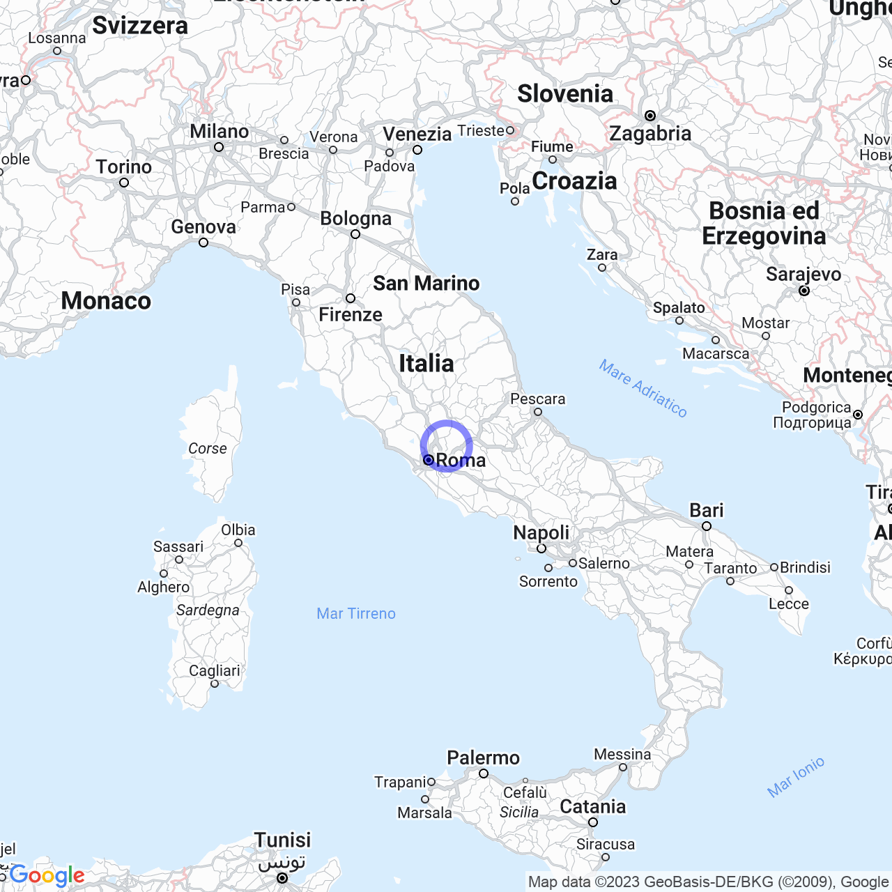 Mappa di Ponte delle Tavole in Palombara Sabina