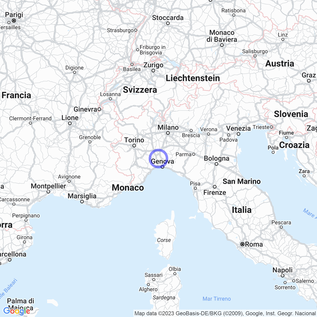 Mappa di Cadegualchi in Parodi Ligure