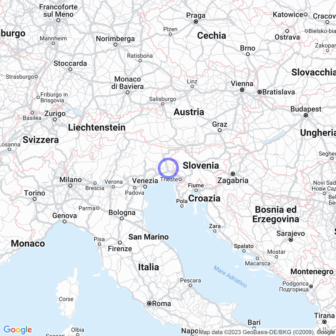 Mappa di Loc.produttiva San Mauro-percoto in Pavia di Udine