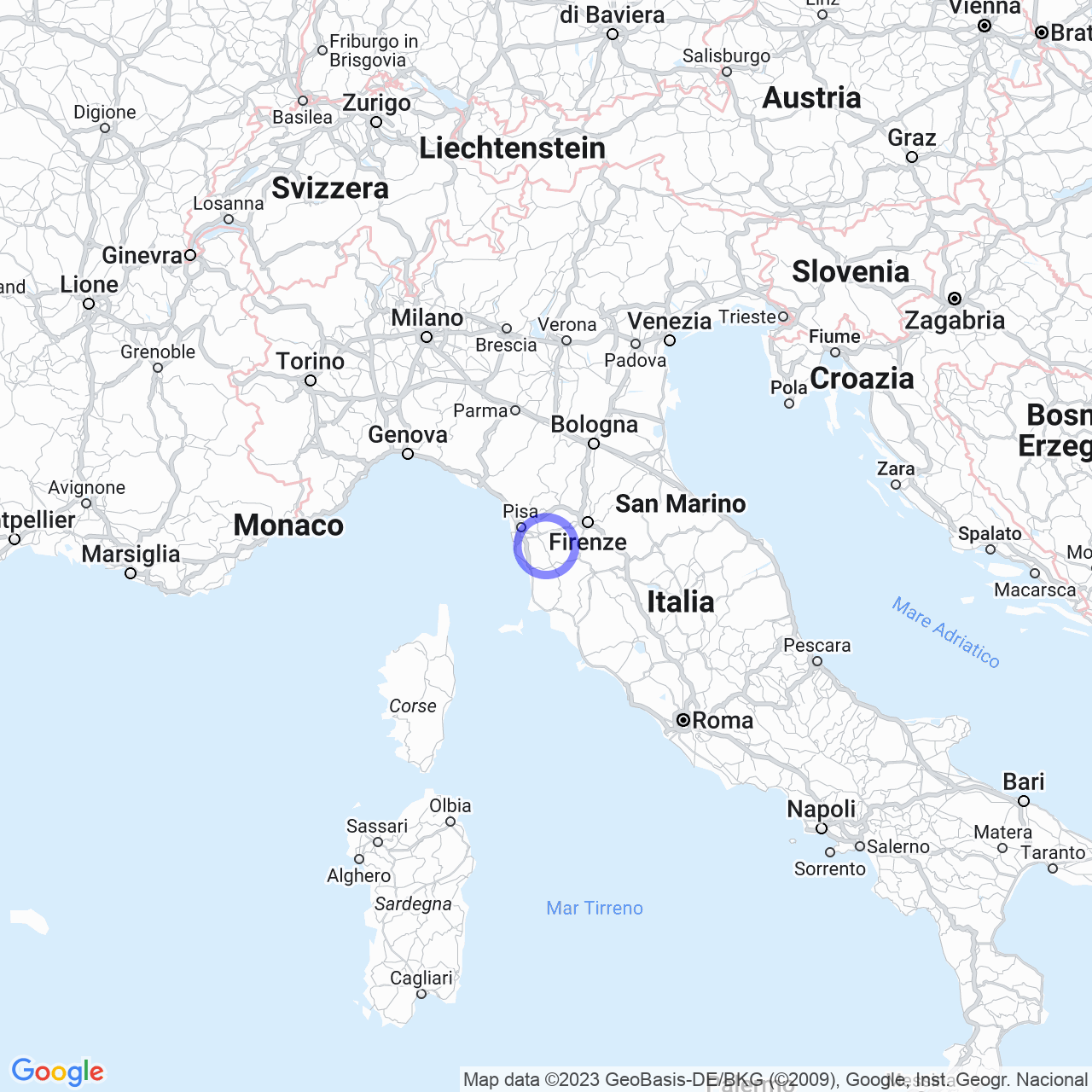 Mappa di Libbiano in Peccioli