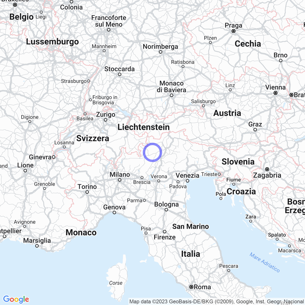 Mappa di Strombiano in Peio