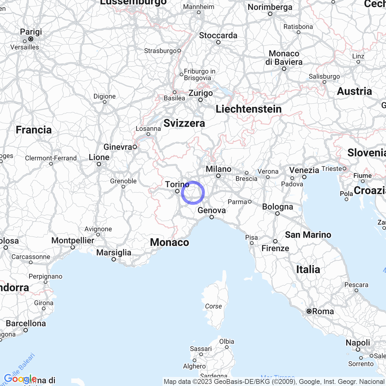 Mappa di Biletta in Penango