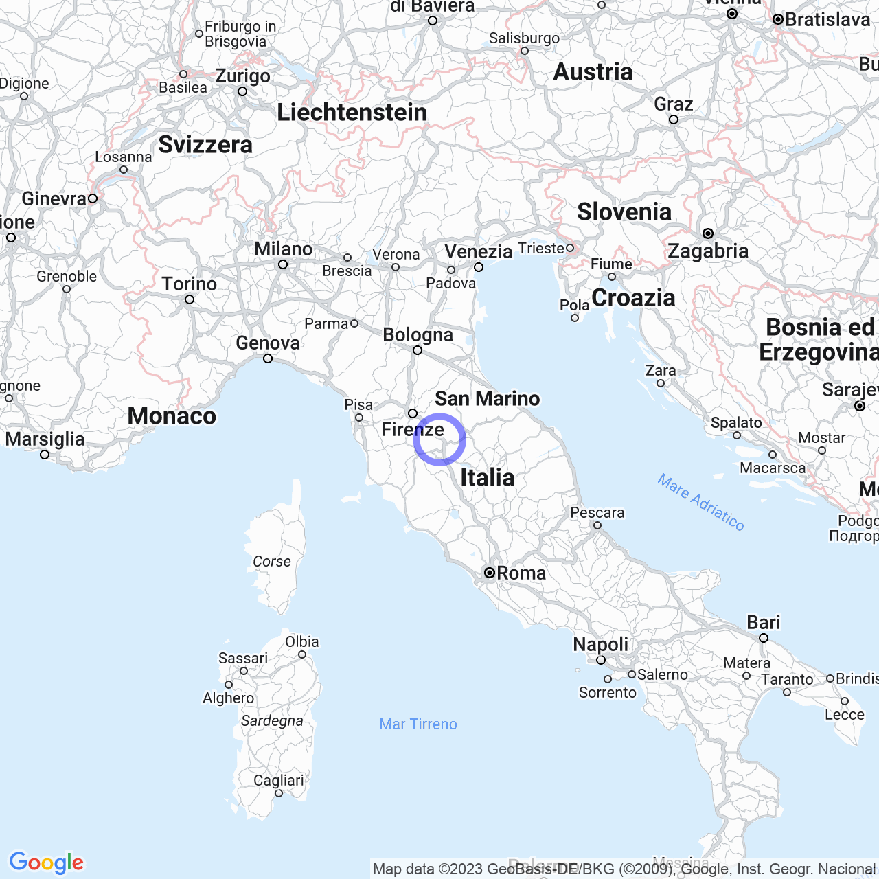 Mappa di Montalto in Pergine Valdarno