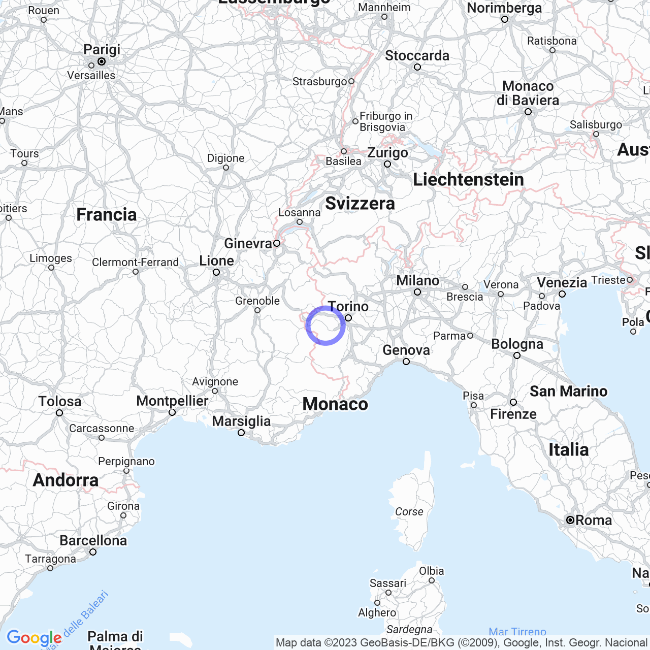 Mappa di Jartousiere in Perosa Argentina