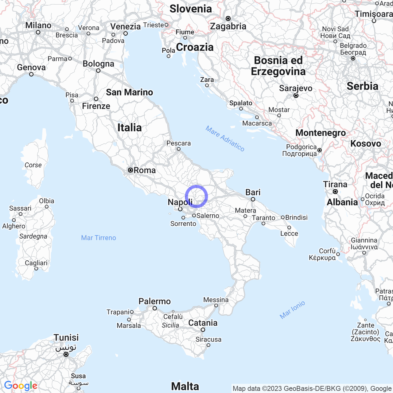 Mappa di Difesa in Pietrelcina