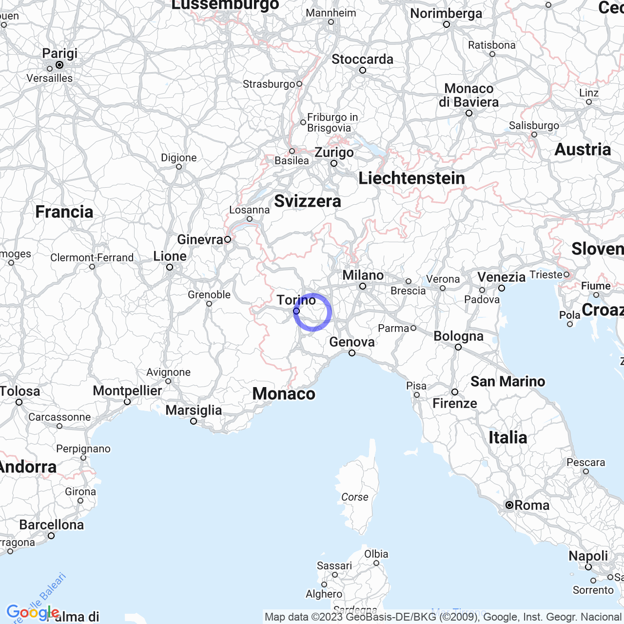 Mappa di Gallareto in Piovà Massaia