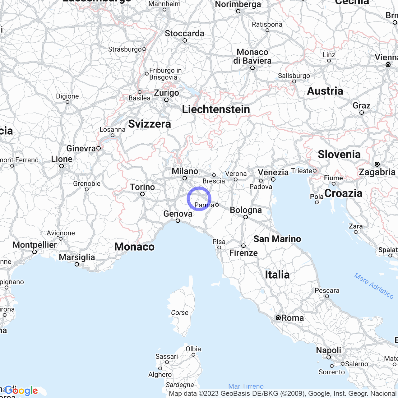 Mappa di Turro in Podenzano