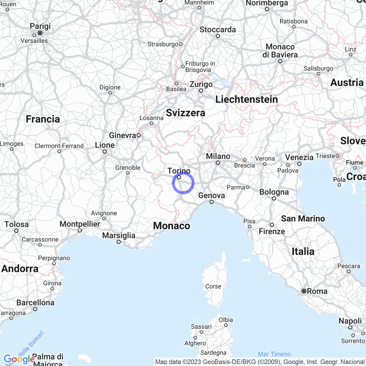 Mappa di Rubina in Poirino