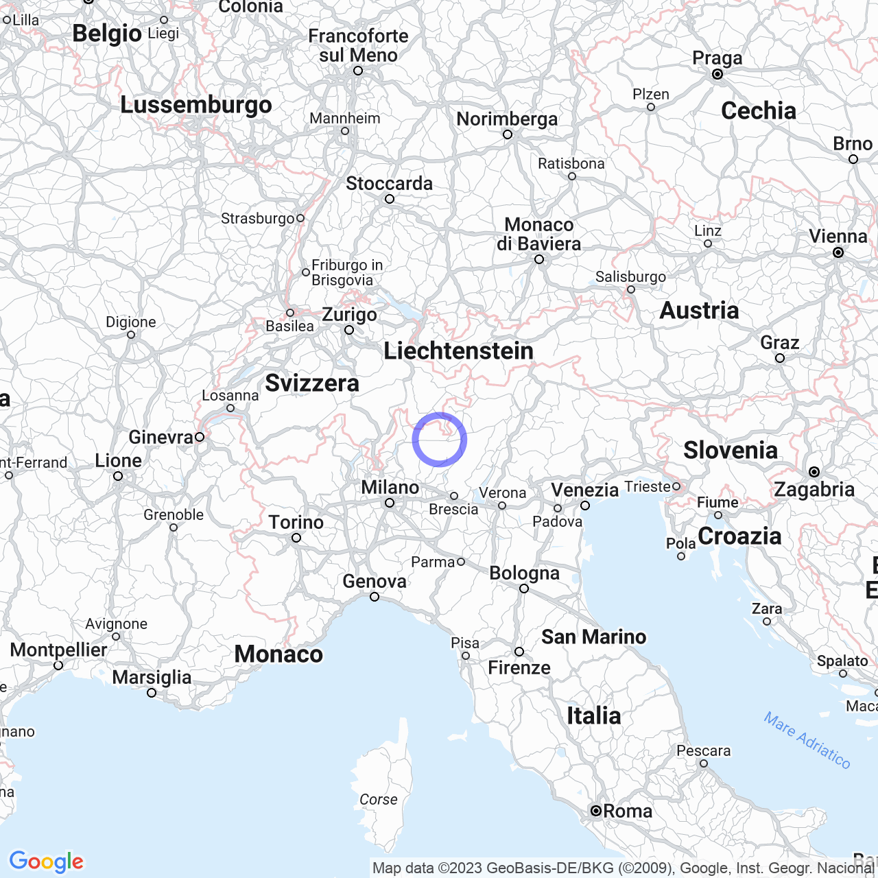 Mappa di Berniga in Ponte in Valtellina