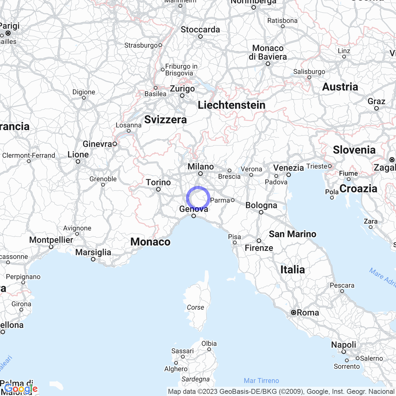 Mappa di Moglie in Ponte Nizza