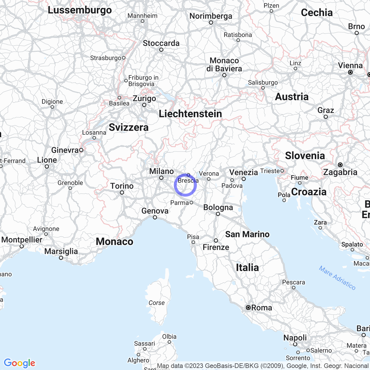 Mappa di Barchi in Pontevico