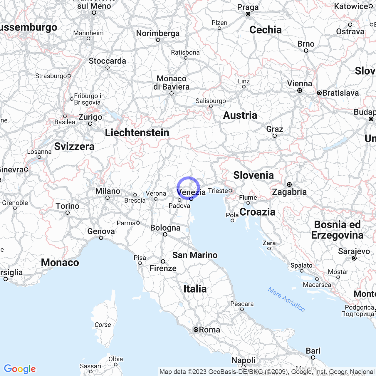 Mappa di Scuole Campagna in Ponzano Veneto