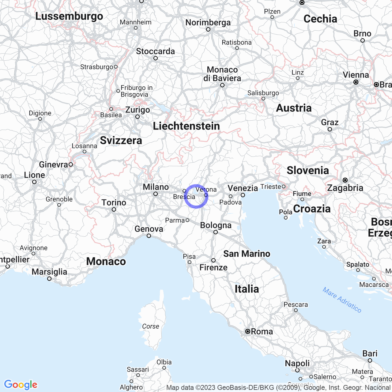 Mappa di Colombara Florio in Pozzolengo