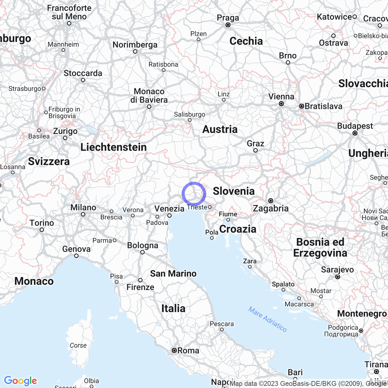 Mappa di Zugliano-terenzano-cargnacco in Pozzuolo del Friuli