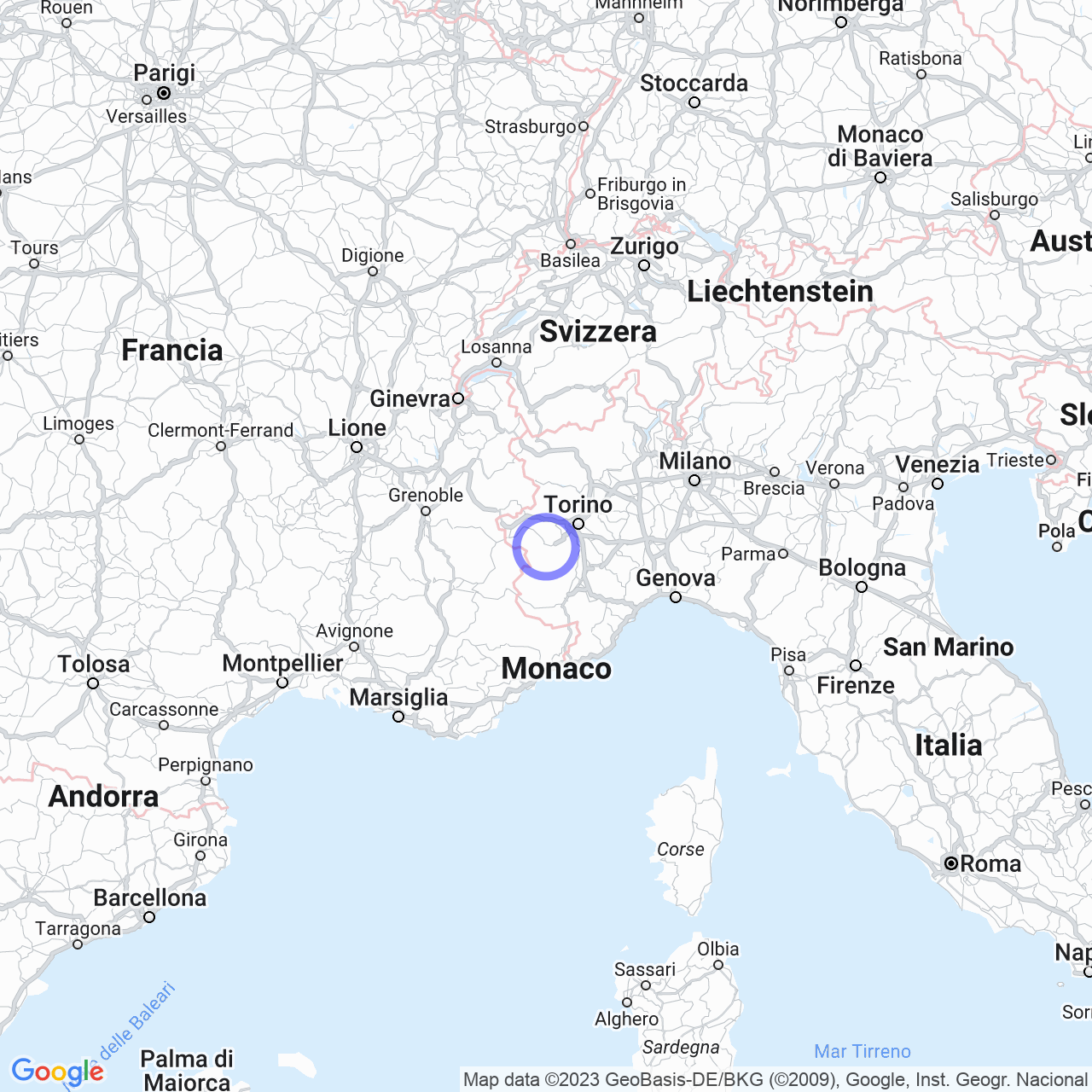 Mappa di Ser in Prarostino