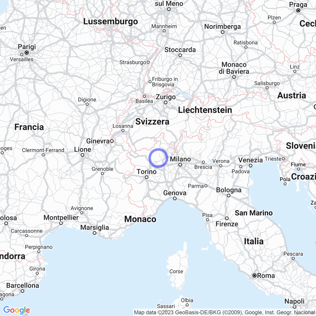 Mappa di Solesio in Pray