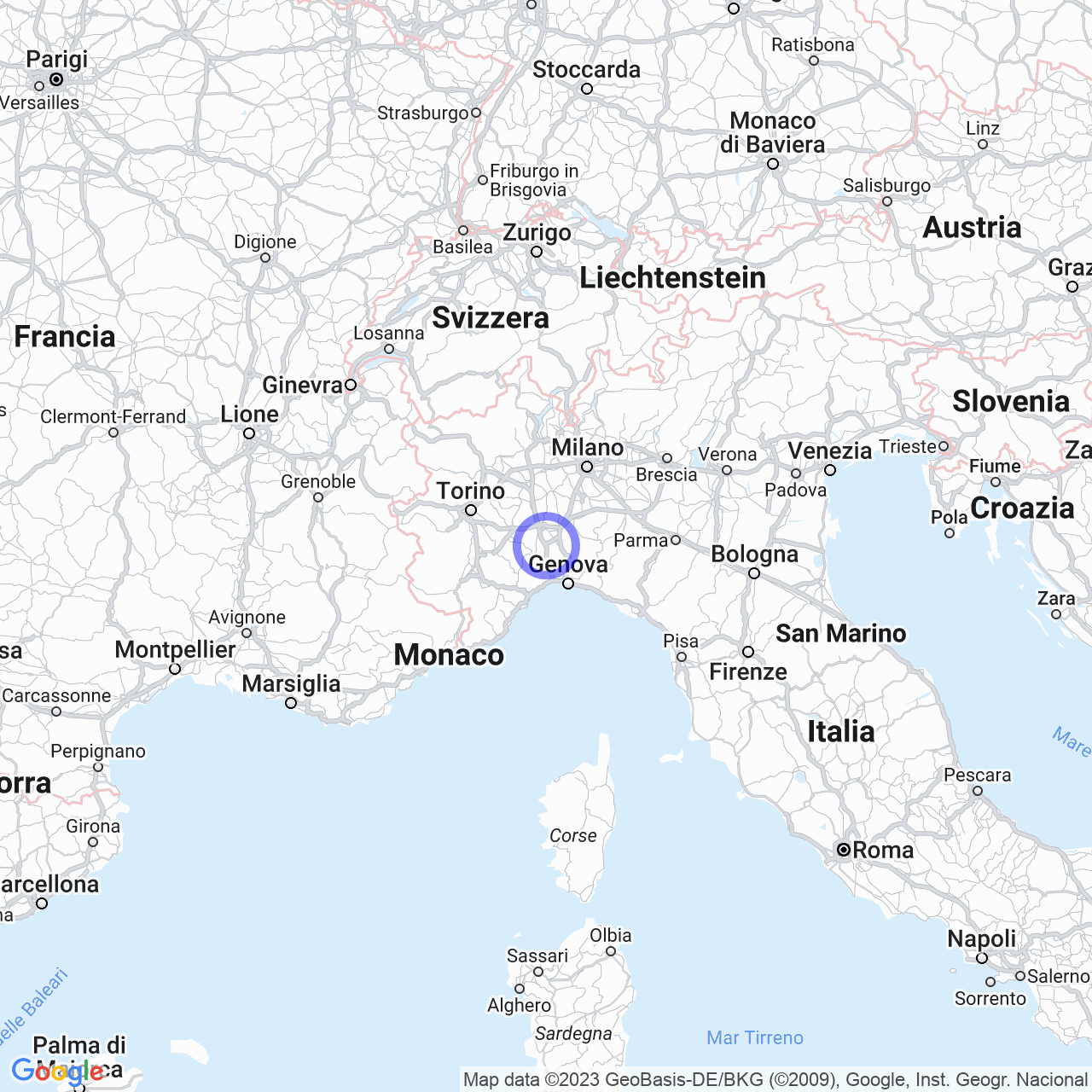 Mappa di Cascina Moschina in Predosa