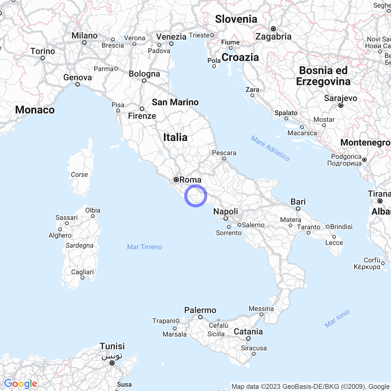 Mappa di Montalcide in Priverno