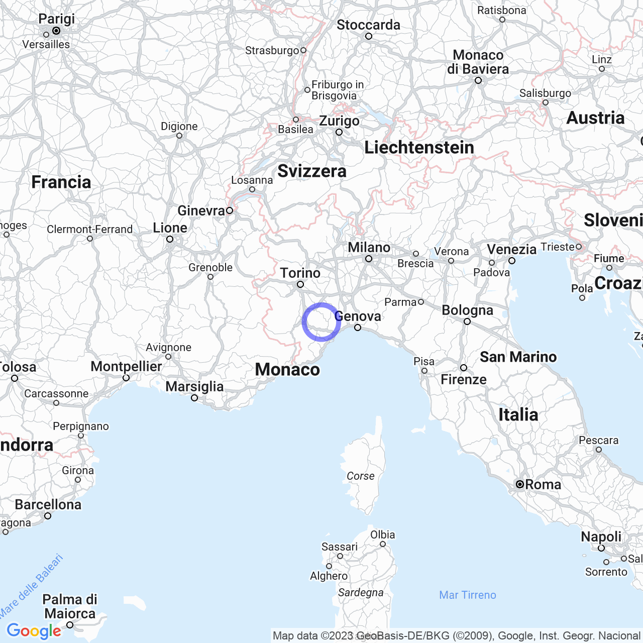 Mappa di Chiappa in Prunetto