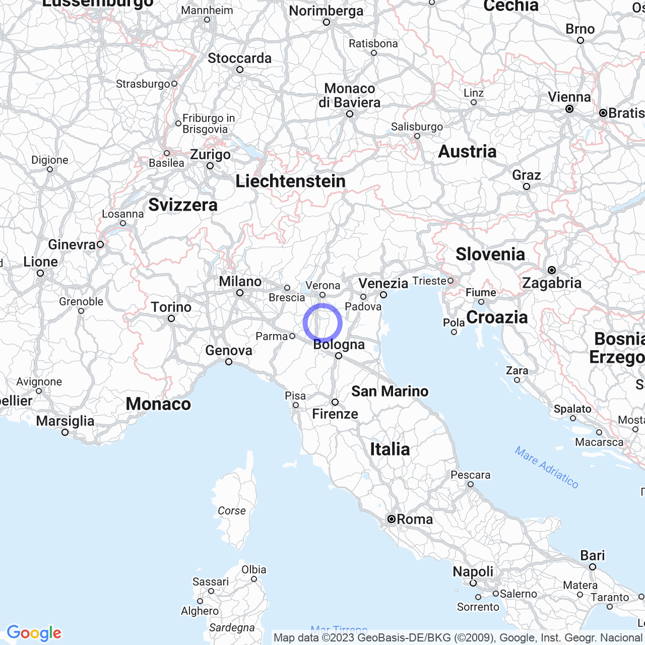 Mappa di Conventino in Quistello