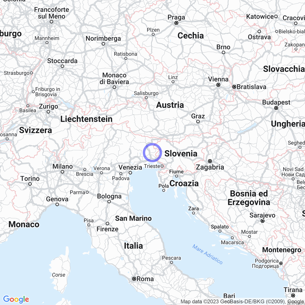 Mappa di Zona Industriale B in Remanzacco