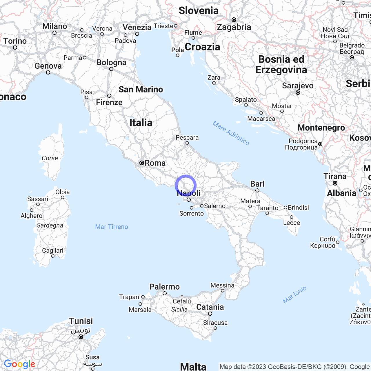 Mappa di Area Industriale Ferrarelle in Riardo