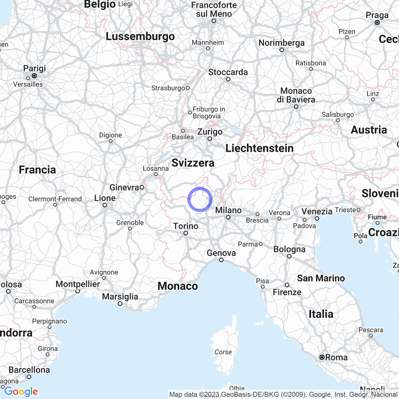 Mappa di Roncaccio Inferiore in Rimella