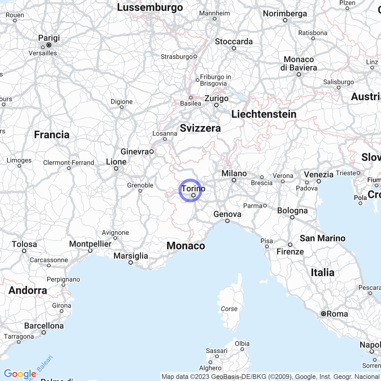 Mappa di Zona Industriale in Robassomero