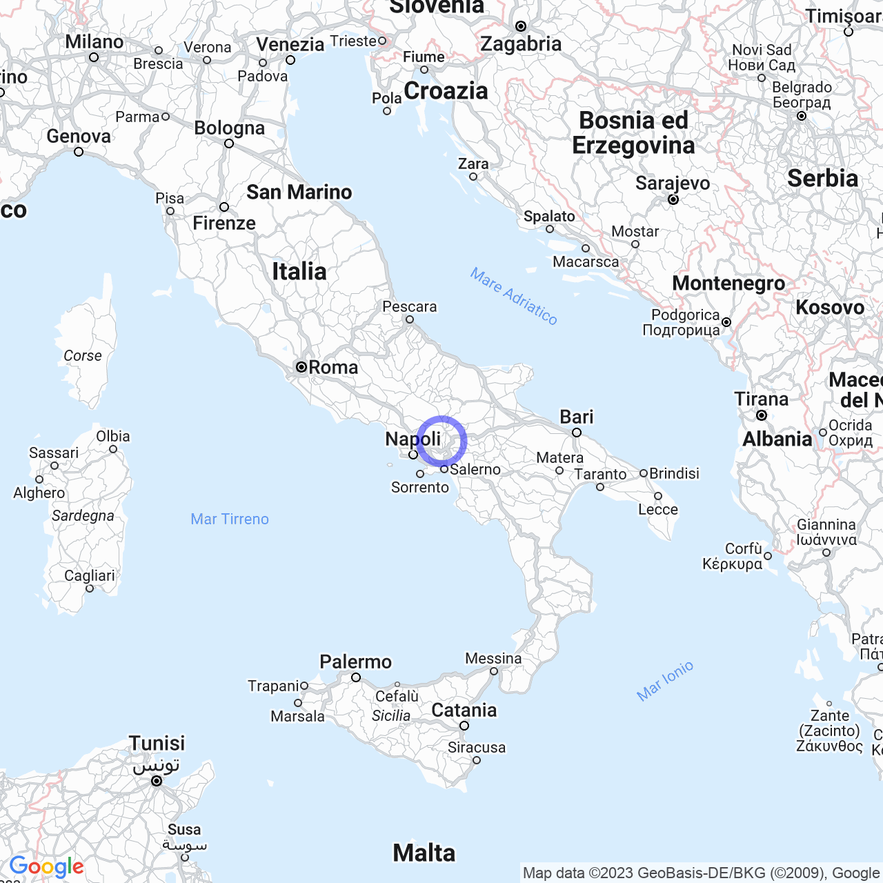 Mappa di Vernilli in Roccabascerana