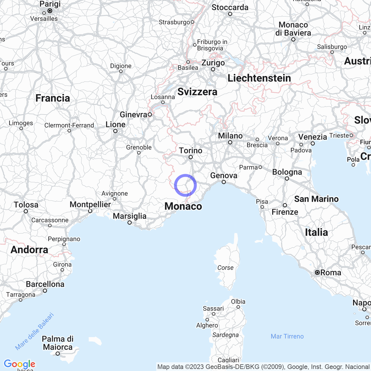 Mappa di Tetto Cherro in Roccavione