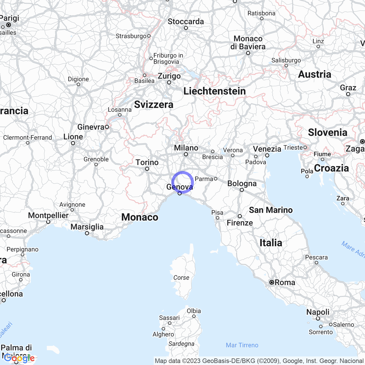 Mappa di Sant'ambrogio in Rocchetta Ligure