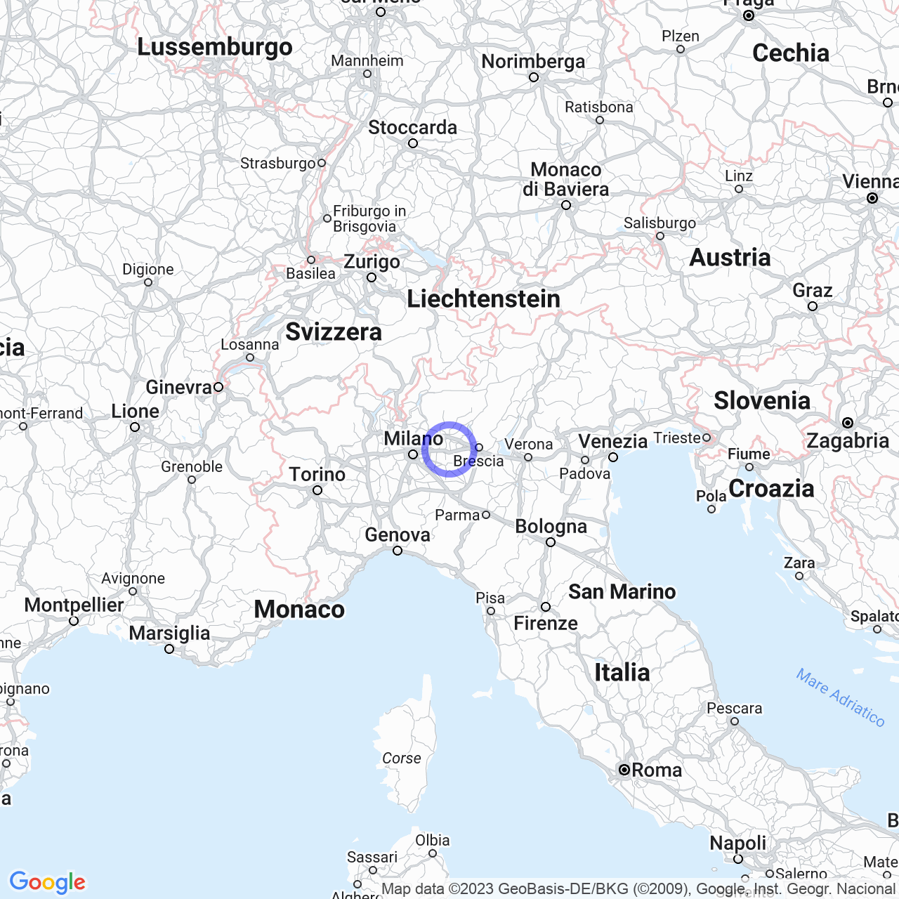 Mappa di Cascina Sant'eusebio in Romano di Lombardia