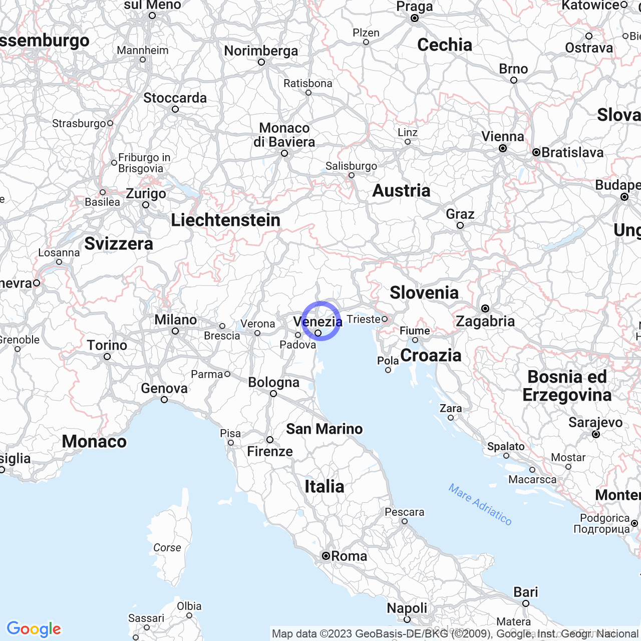 Mappa di Area Industriale Treviso-mare in Roncade