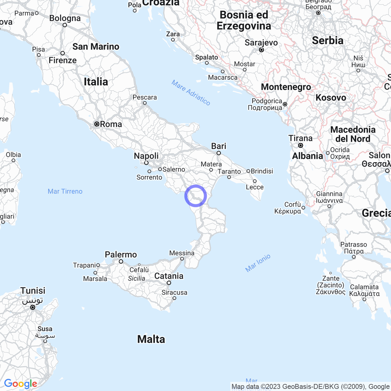 Mappa di Fratta Inferiore in Rotonda