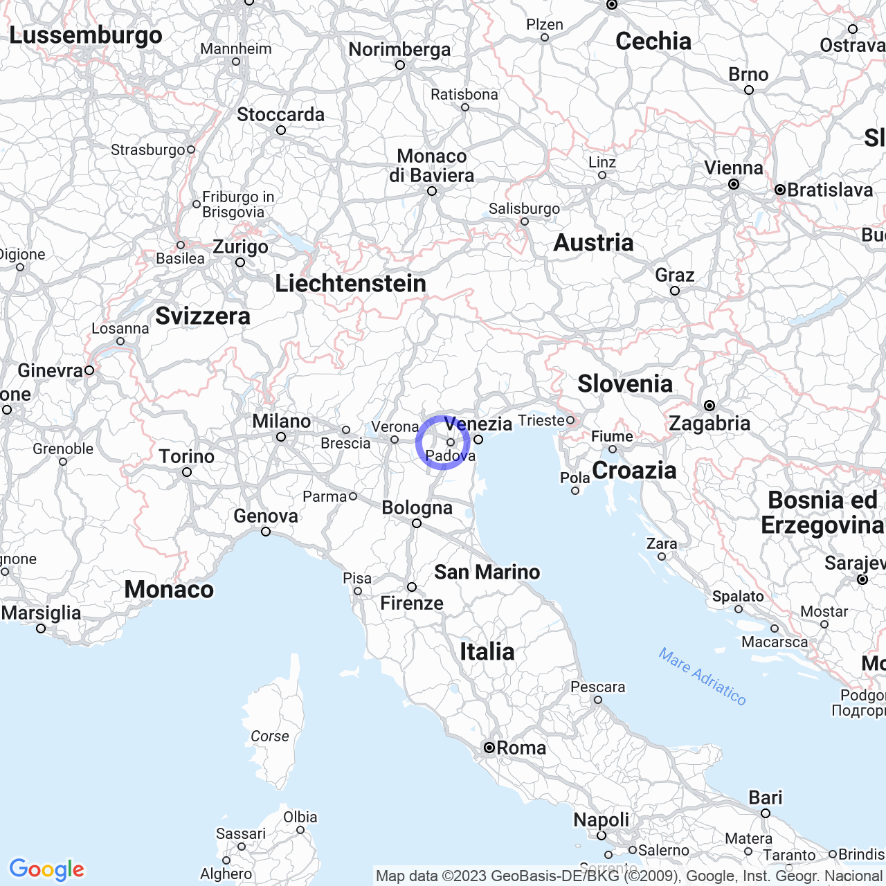 Saccolongo: history and symbols of a small Venetian municipality. map