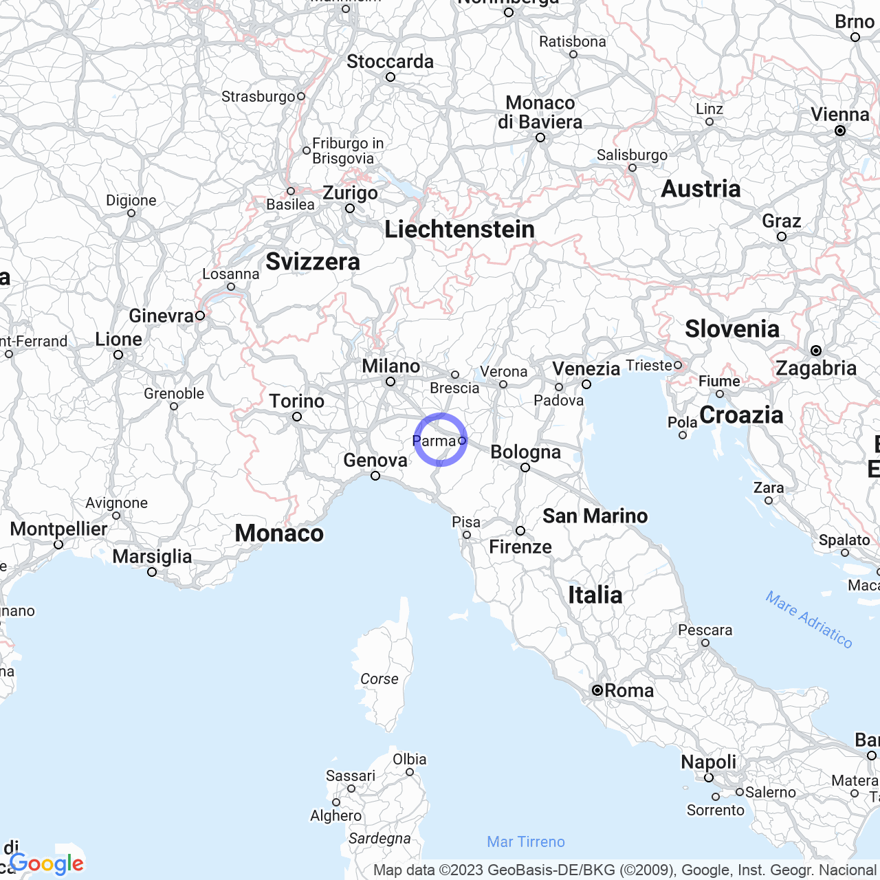 Mappa di Montauro in Salsomaggiore Terme