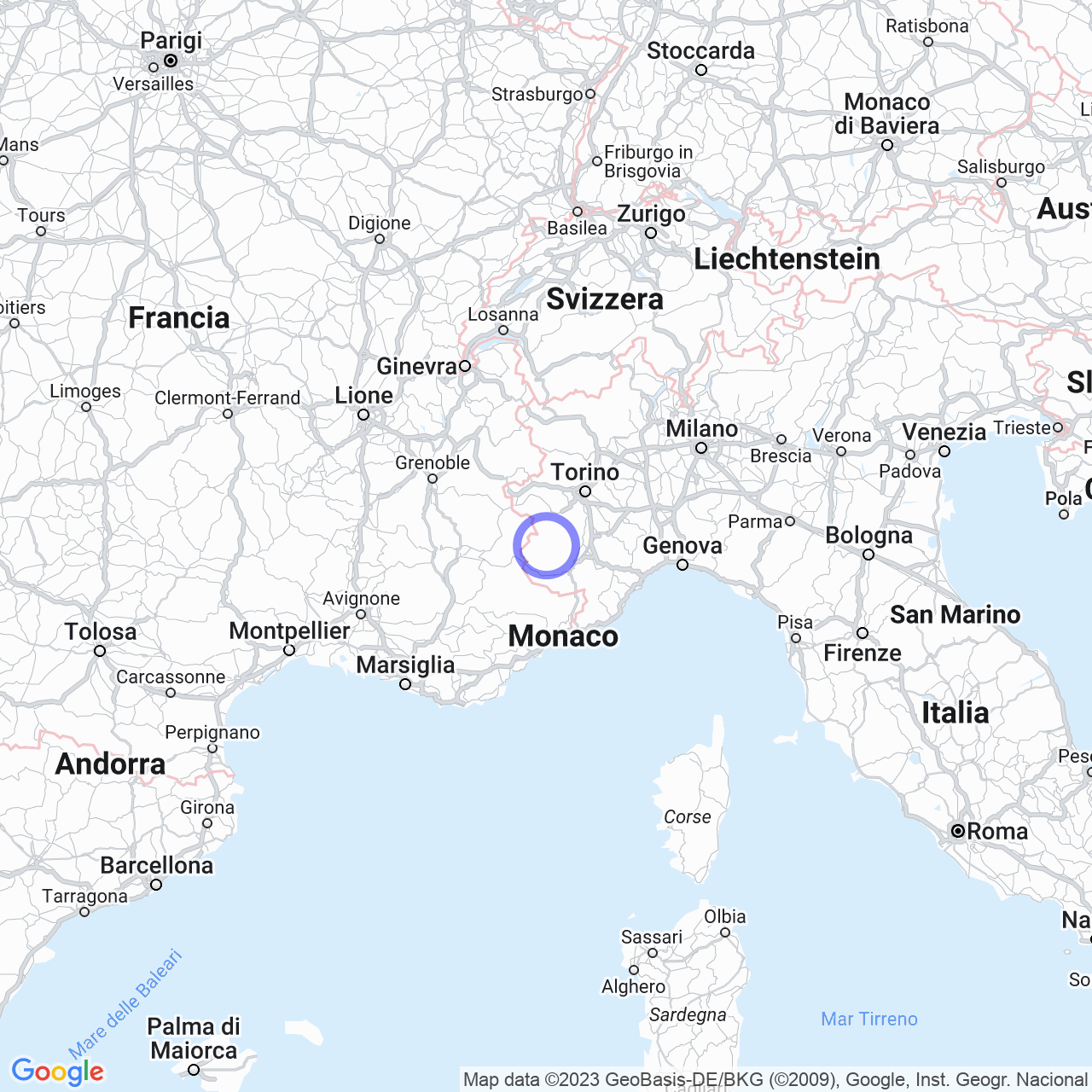 Mappa di Puy Inferiore in Sampeyre