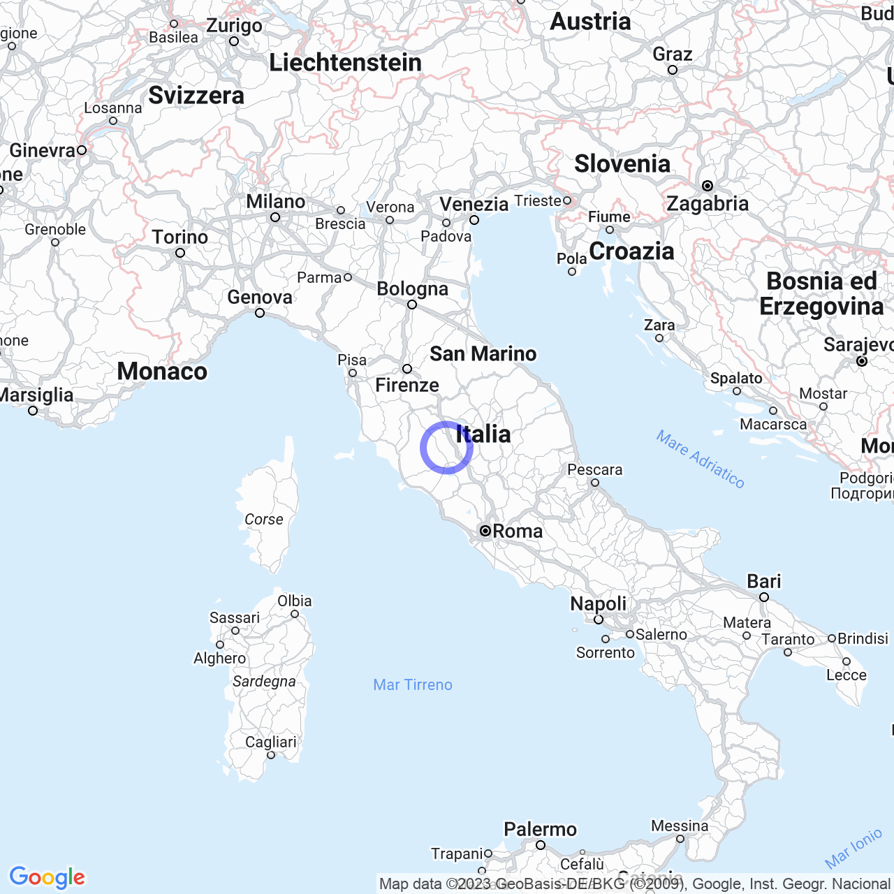 Mappa di Stabilimento Termale in San Casciano dei Bagni